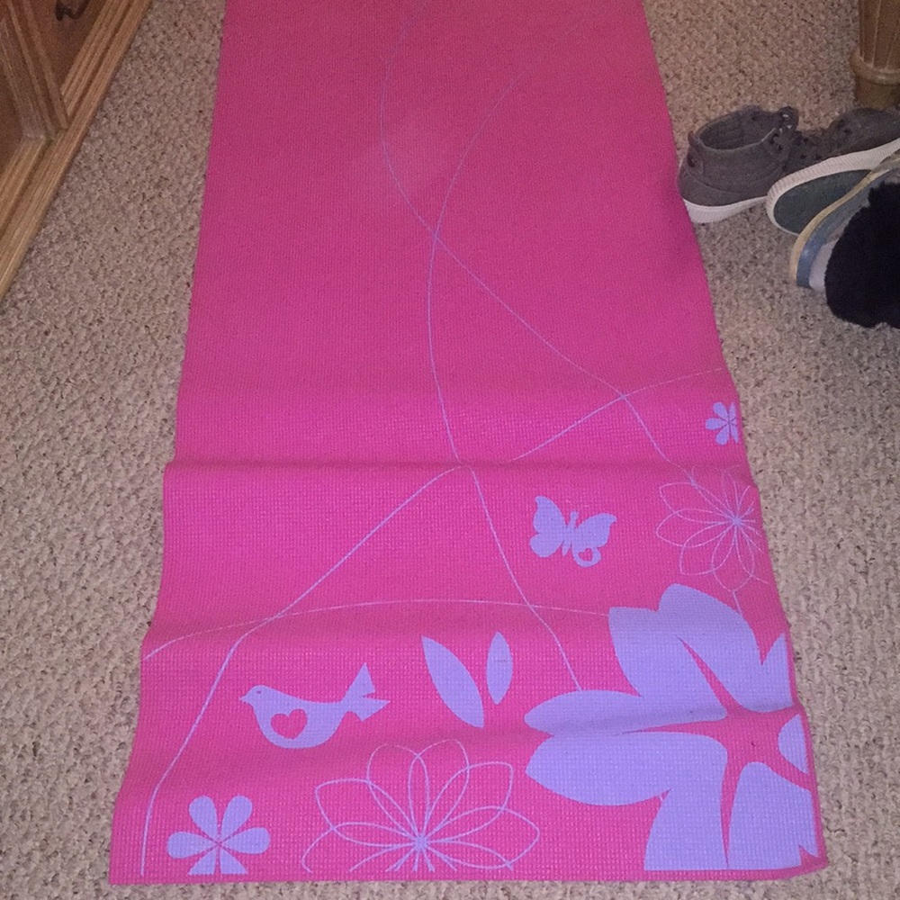 Pink and purple, basically new, yoga mat
